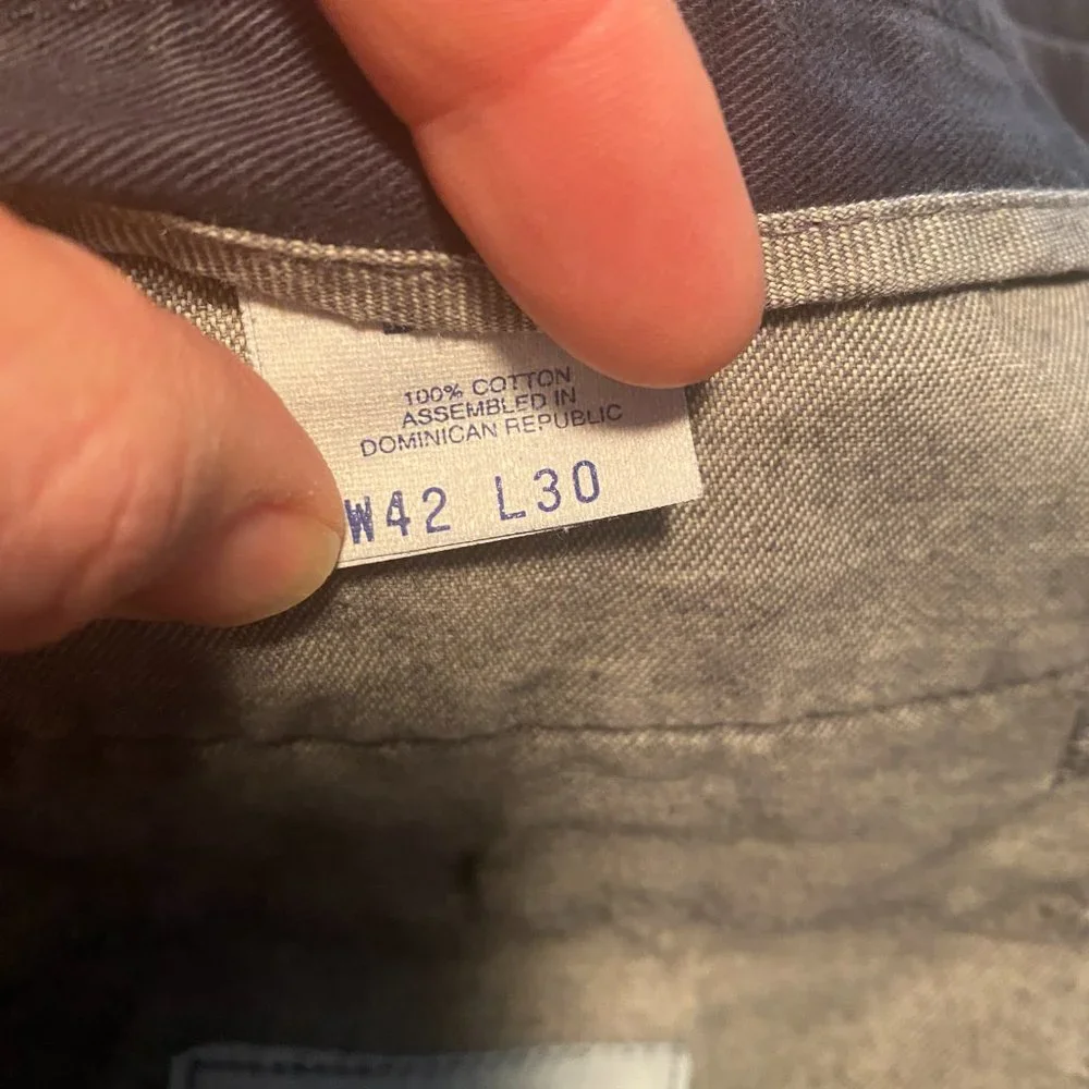 Men's Dockers Pleated Authentic Twill - Khakis, Casual, Olive Green, Size 42x30 - Picture 2 of 7